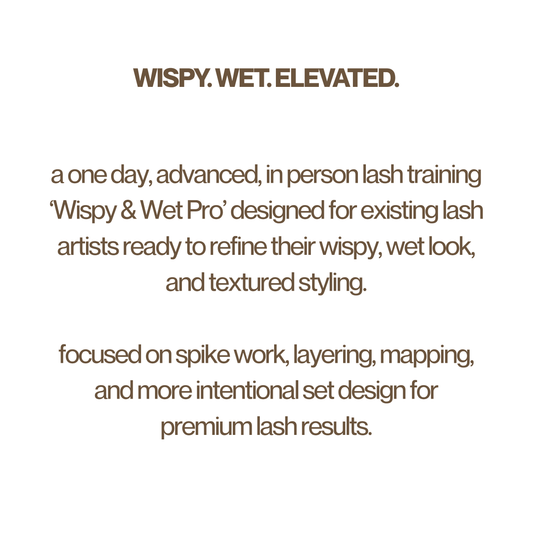 Wispy & Wet Pro ✧ Advanced Lash Training (In Person)