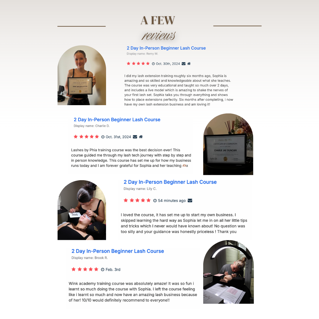 Online Beginners Lash Training Course