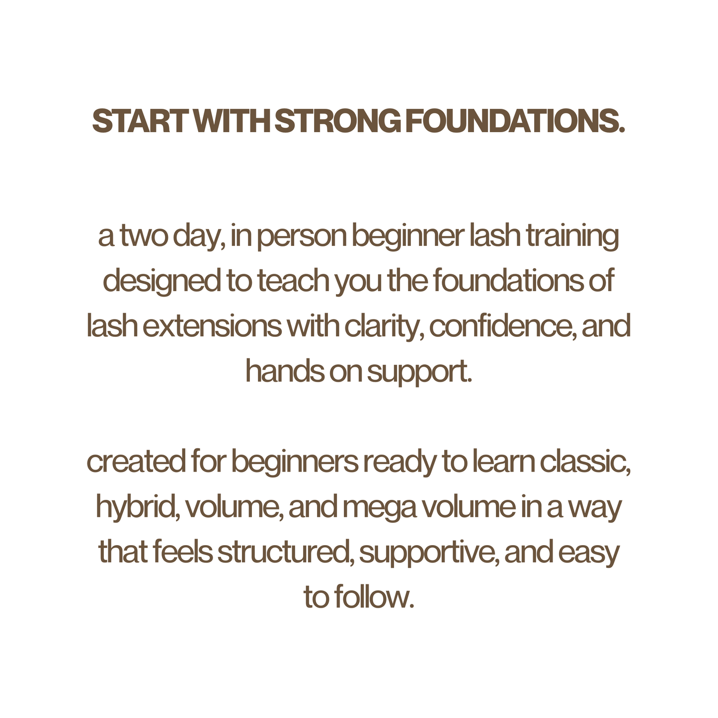 Beginner Lash Training Course (In Person)