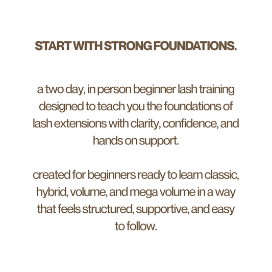 Beginner Lash Training Course (In Person)