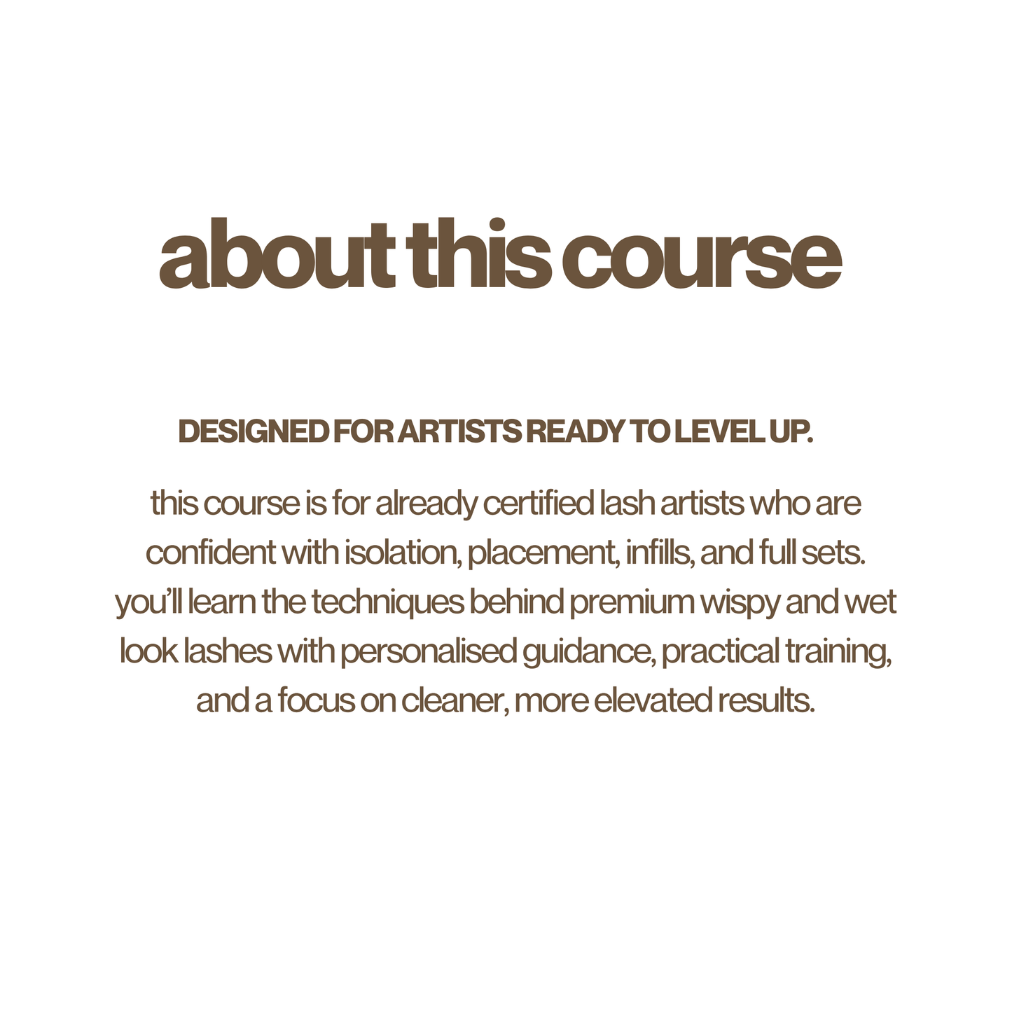 Wispy & Wet Pro ✧ Advanced Lash Training (In Person)