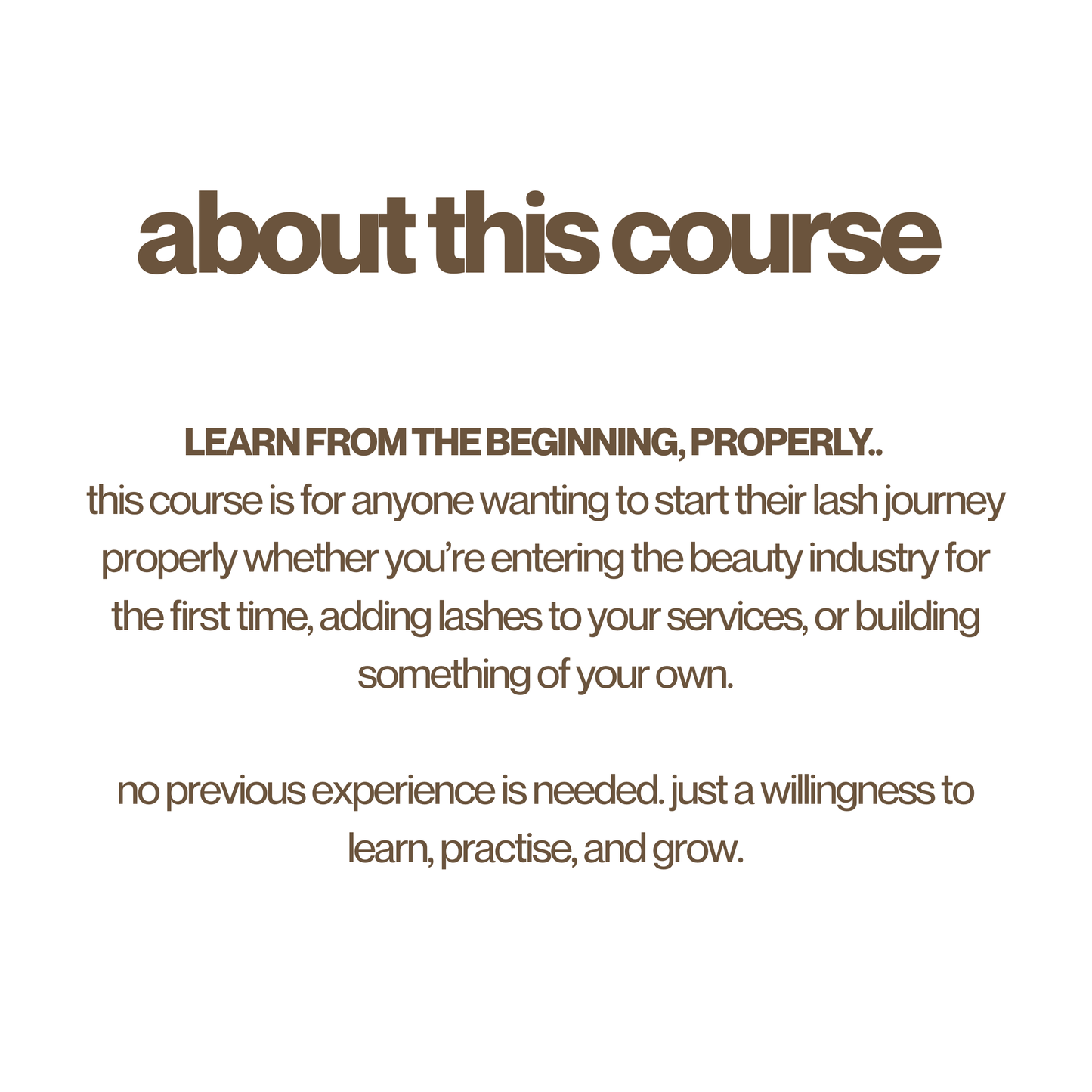 Beginner Lash Training Course (In Person)
