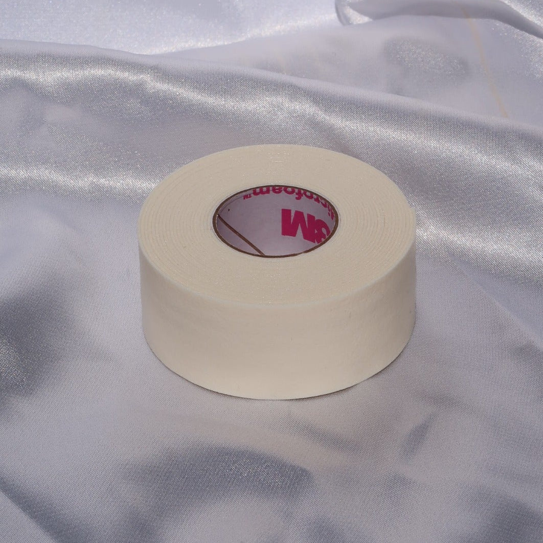 Roll of white 3M foam tape for creating lash extension eye pads.
